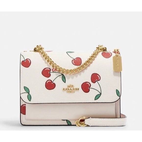 Coach Mini Klare crossbody bag with heart cherry print and keychain - Picture 9 of 11